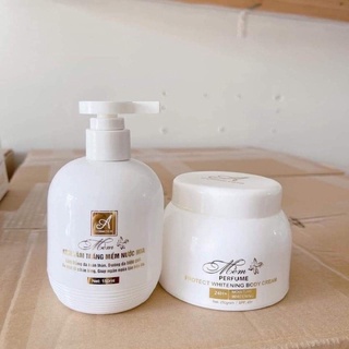 Combo kem body mềm và kem tắm mềm a cosmetics