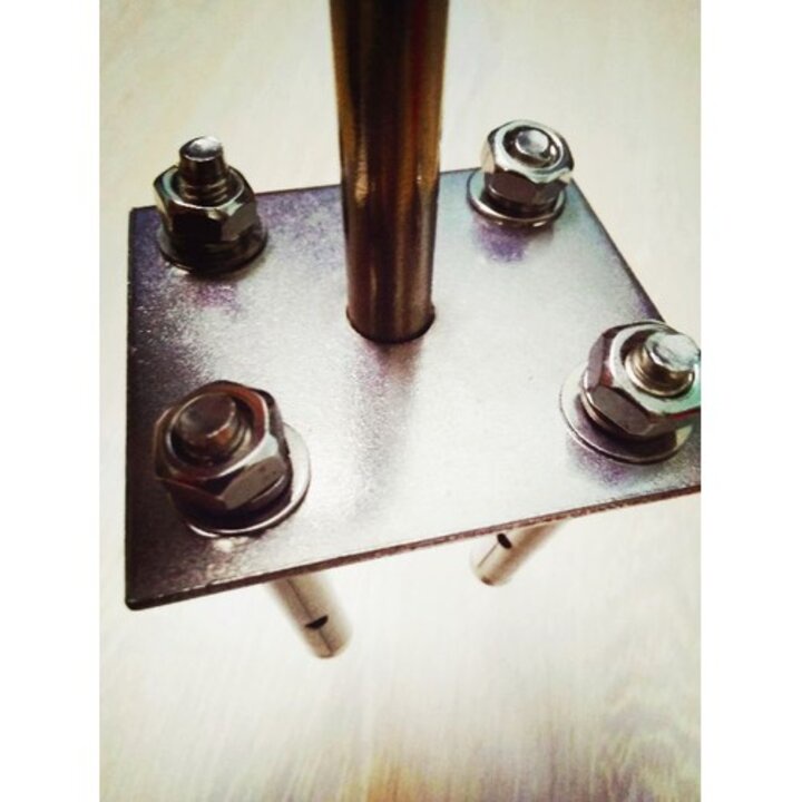Combo 1 Móc treo quạt trần Inox đế nổi,  4 nở Inox 10x60
