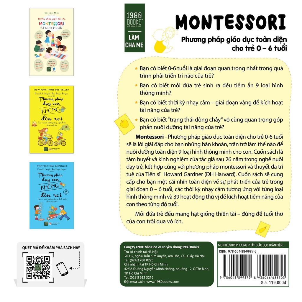 Sách - Montessori - Phương Pháp Giáo Dục Toàn Diện Cho Trẻ 0-6 Tuổi