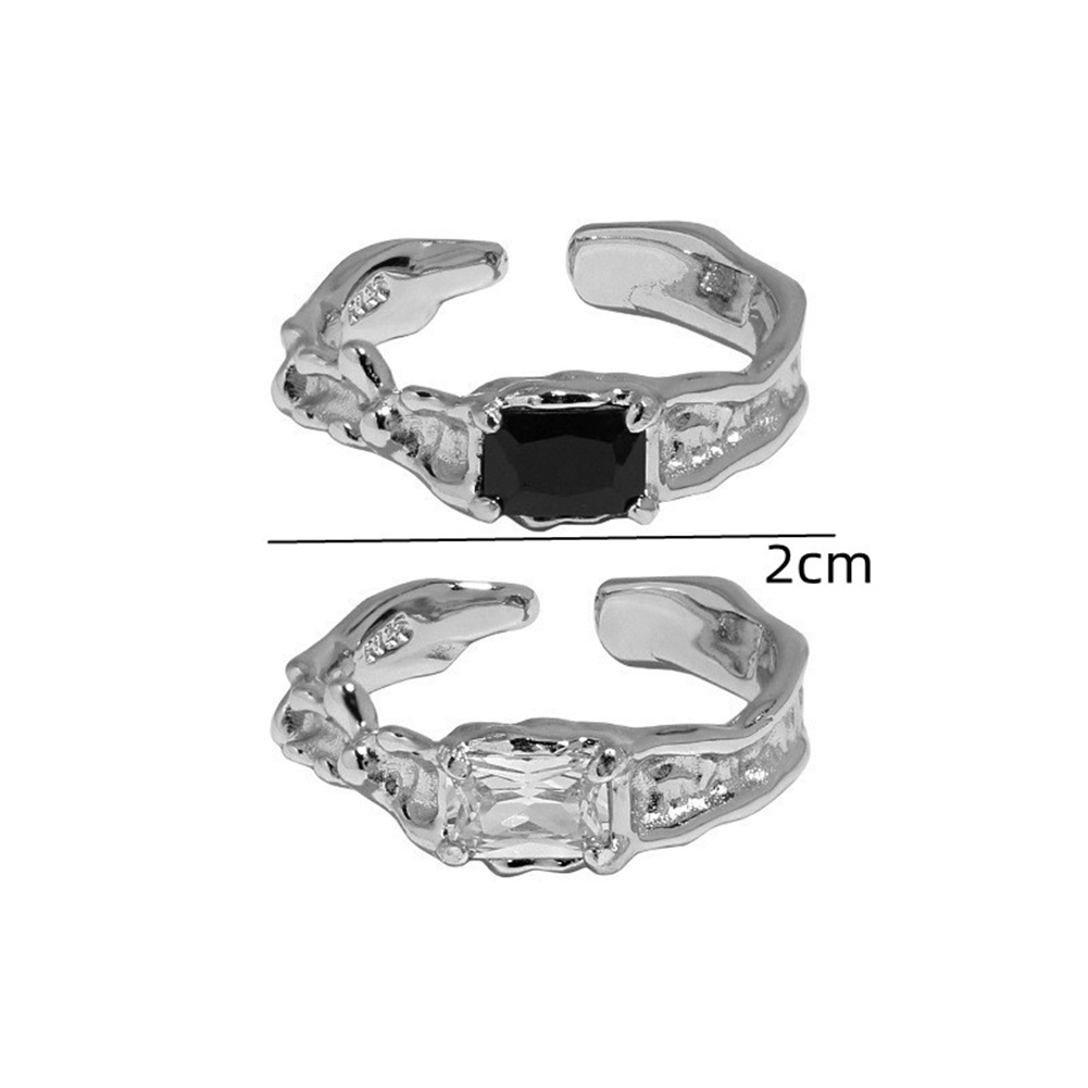 Nhẫn Hở Đính Đá Zircon Trong Suốt Tùy Chỉnh Thời Trang Cho Nữ