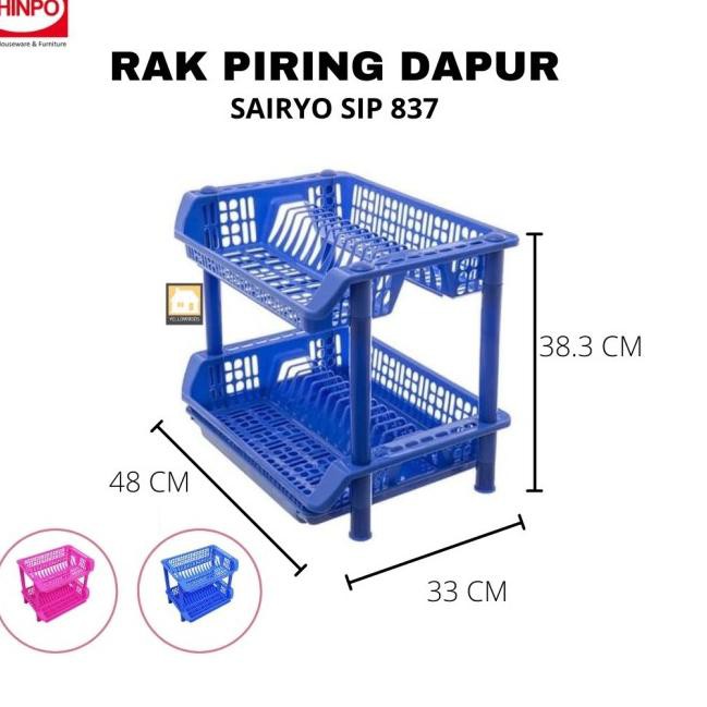 Bộ 2 Khay Nhựa Xếp Chồng Sairyo Sip-837 Màu Xanh Dương | BigBuy360 - bigbuy360.vn