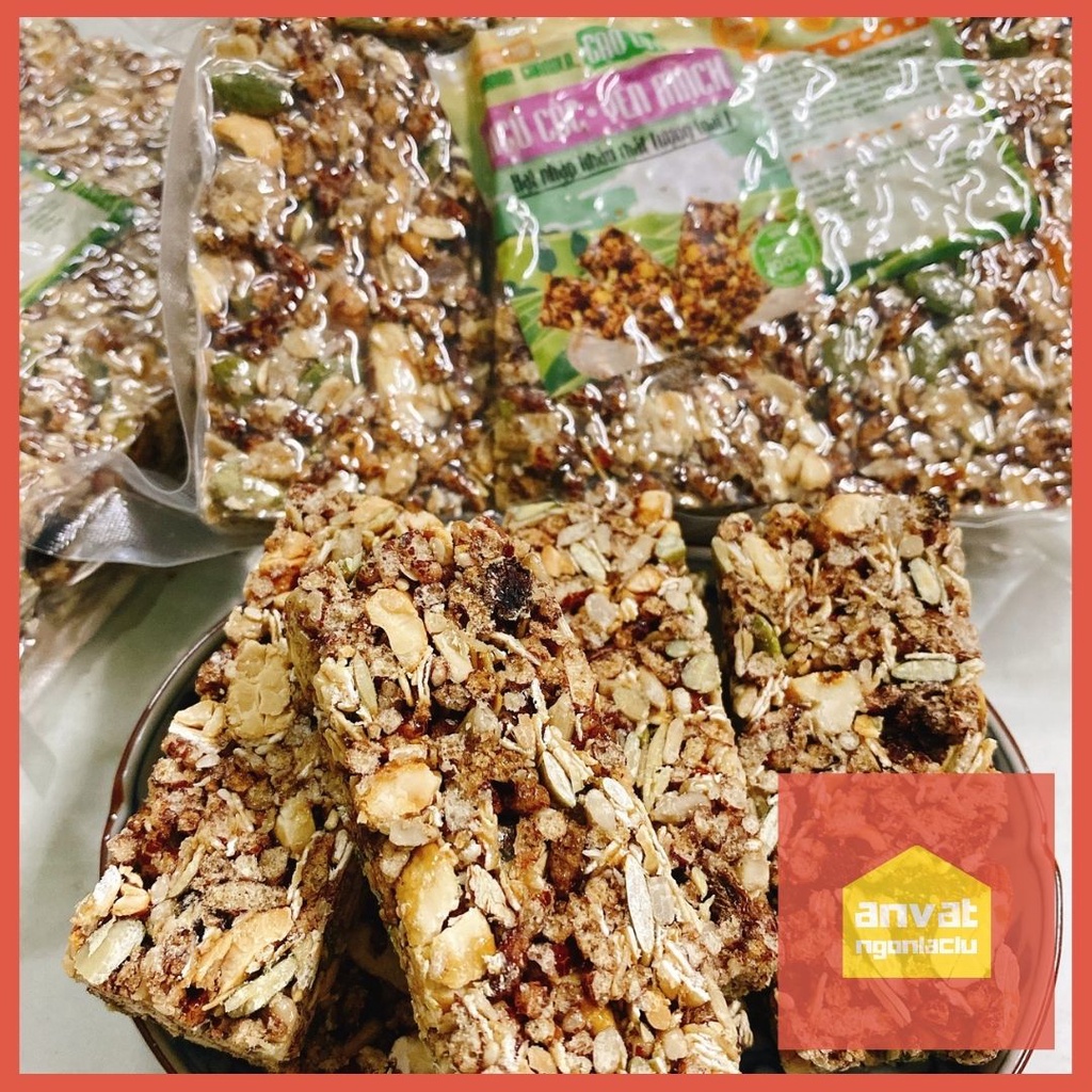 THANH GRANOLA HẠT DINH DƯỠNG SẤY MẬT ONG - KHÔNG ĐƯỜNG, KHÔNG CHẤT PHỤ GIA