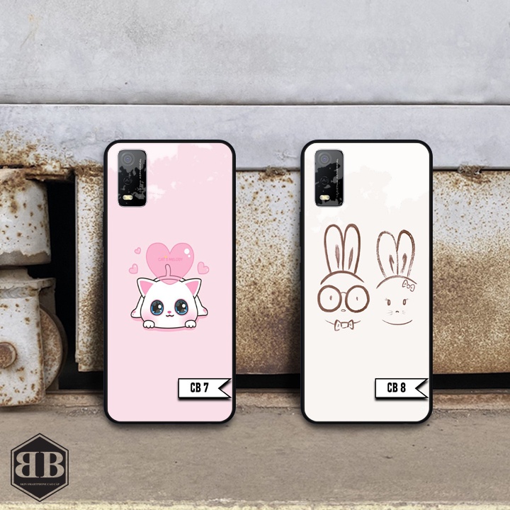 Ốp lưng kính cường lực Vivo Y3S hình in cho nữ