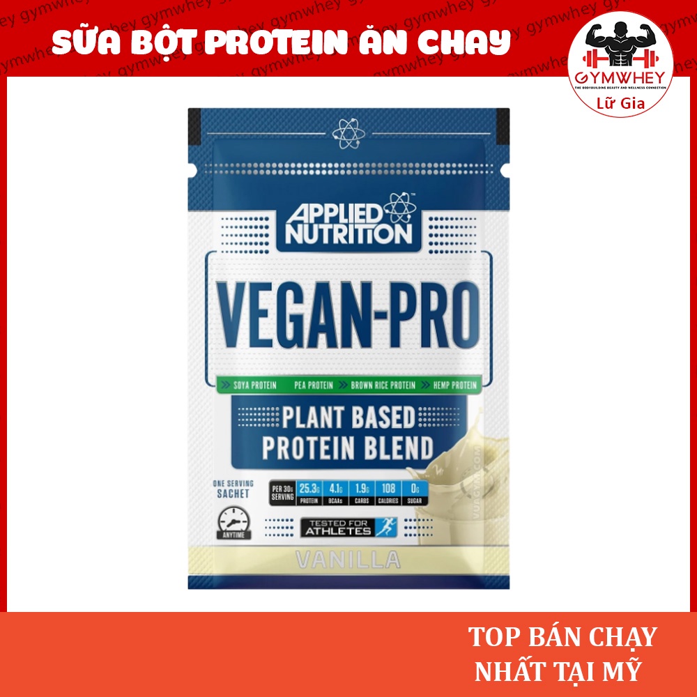 [GIÁ TỐT NHẤT] TPBS Hỗ Trợ Tăng Cơ Protein Thực Vật Gói Sample Dùng Thử Applied Nutriton Vegan Pro ( 1 lần dùng)