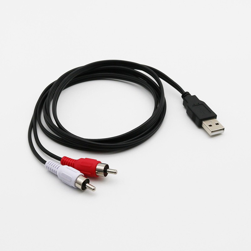 Dây cáp chuyển đổi cổng USB sang 2 cổng RCA cho TV 1.5m