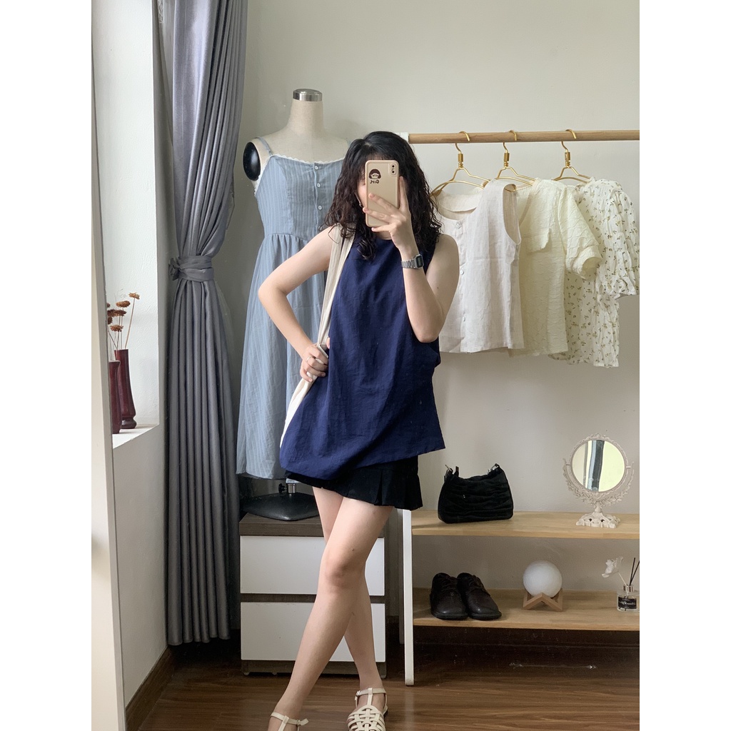 Áo Balo Nữ,Khuy Sau, Chất Đũi, Phong Cách Hàn Quốc The Almond | BigBuy360 - bigbuy360.vn