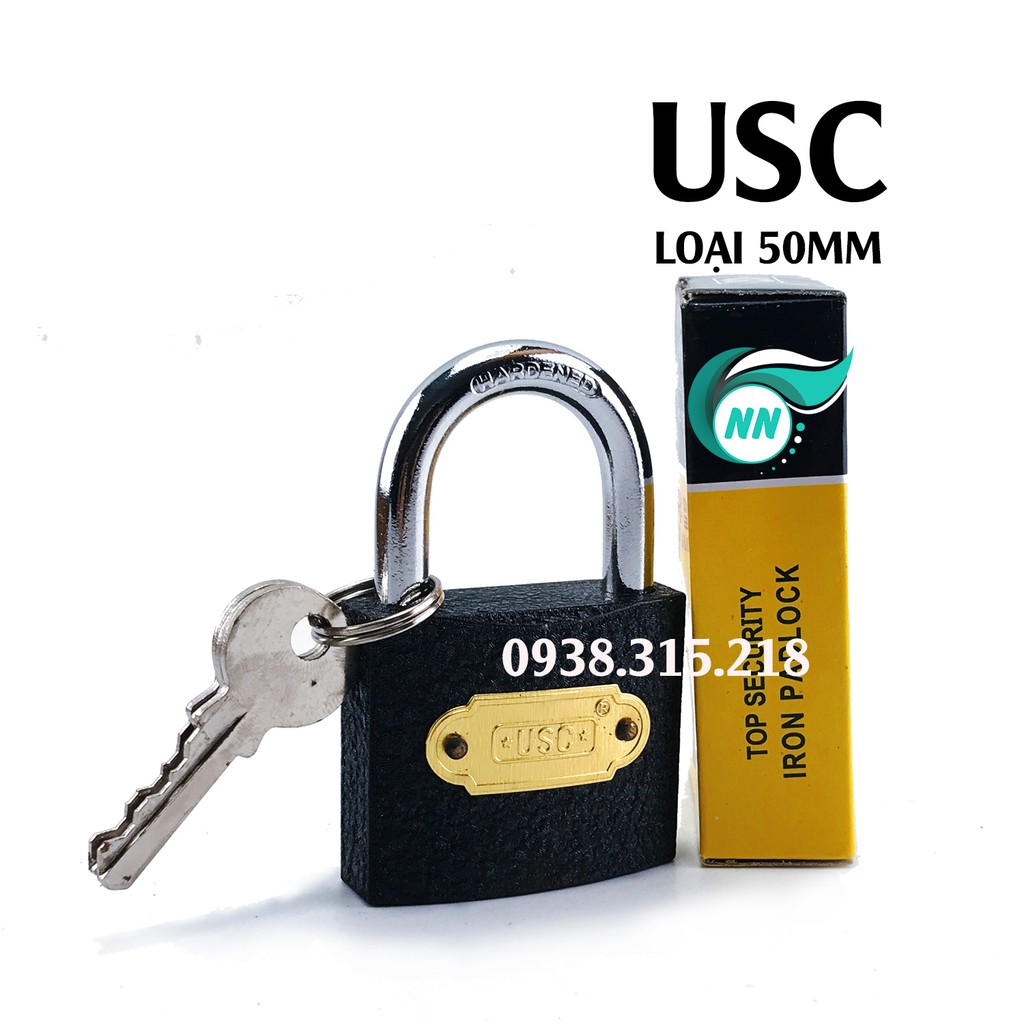 Ổ Khóa 50mm USC Đen Top Security Products 58.4 x 29.9 x 2.5 mm Với 3 Chìa Linh Hoạt