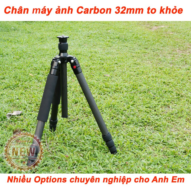 Tripod chân máy ảnh Carbon fiber C32T cao cấp độc quyền Dmax98