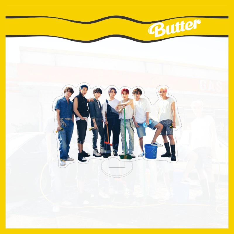 Mô hình đứng kiểu nhóm nhạc Kpop BTS Butter trang trí để bàn