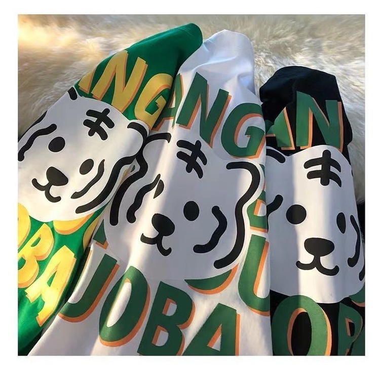 Hàng Mới Về Áo Thun Cặp Đôi Ngắn Tay In Hình Con Hổ Năm Mới Phong Cách Hong Kong 2022