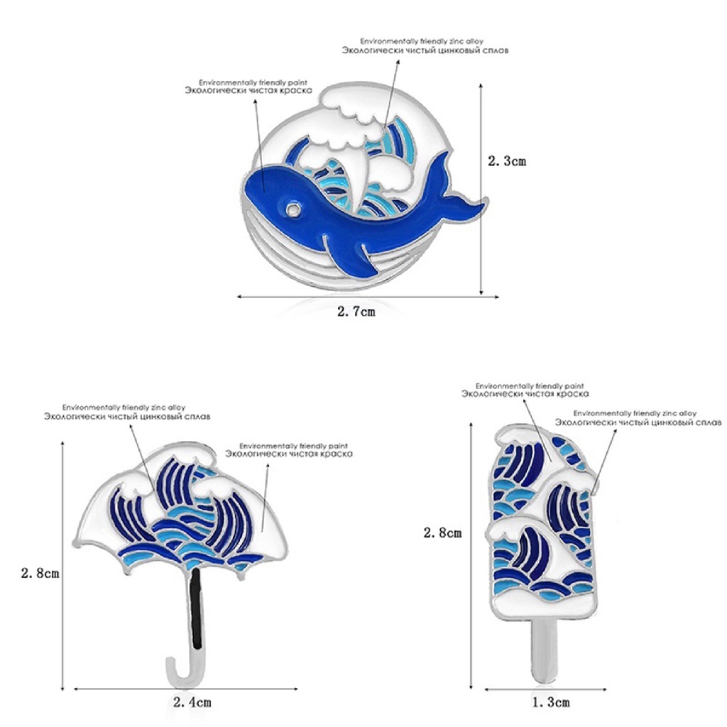 Ghim cài áo kim loại hình dáng độc đáo thời trang Unisex