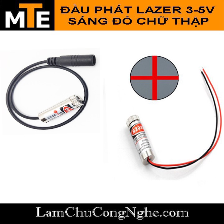 Đầu phát tia laze 3-5V 5mW - Module laser sáng đỏ chữ thập 12mm có điều chỉnh tiêu cự