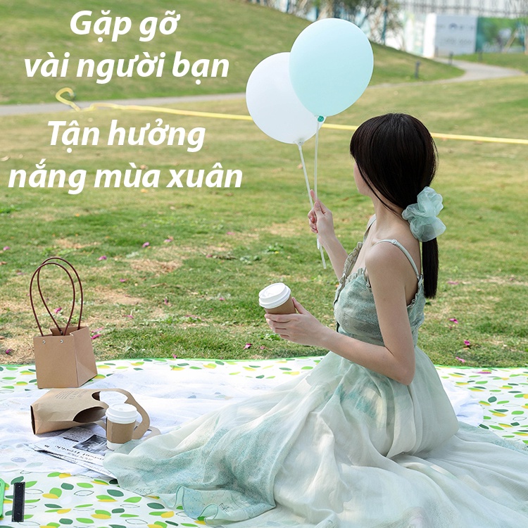 Thảm picnic dã ngoại chống nước caro gấp gọn cắm trại gia đình NIUMI