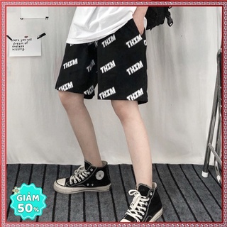 Quần short nam nữ unisex basic cạp chun from rộng