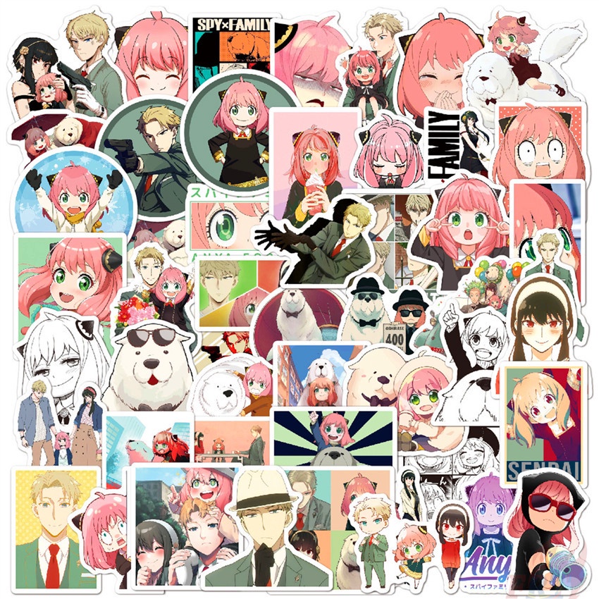 Bộ 100 Cái/Bộ ❉ Nhãn Dán Seri SPY×FAMILY D ❉ Decal Dán Tường Chống Thấm Nước Thời Trang