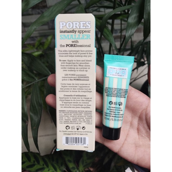 [ Minisize 7.5ml ] Kem lót kiềm dầu Benefit The Porefessional Pore Primer