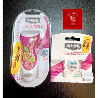 Bộ Dao Cạo Thay Lưỡi Dành Cho Nữ Schick Silk Effects (đi kèm 2 lưỡi). - Hàng chính hãng DKSH Việt Nam.