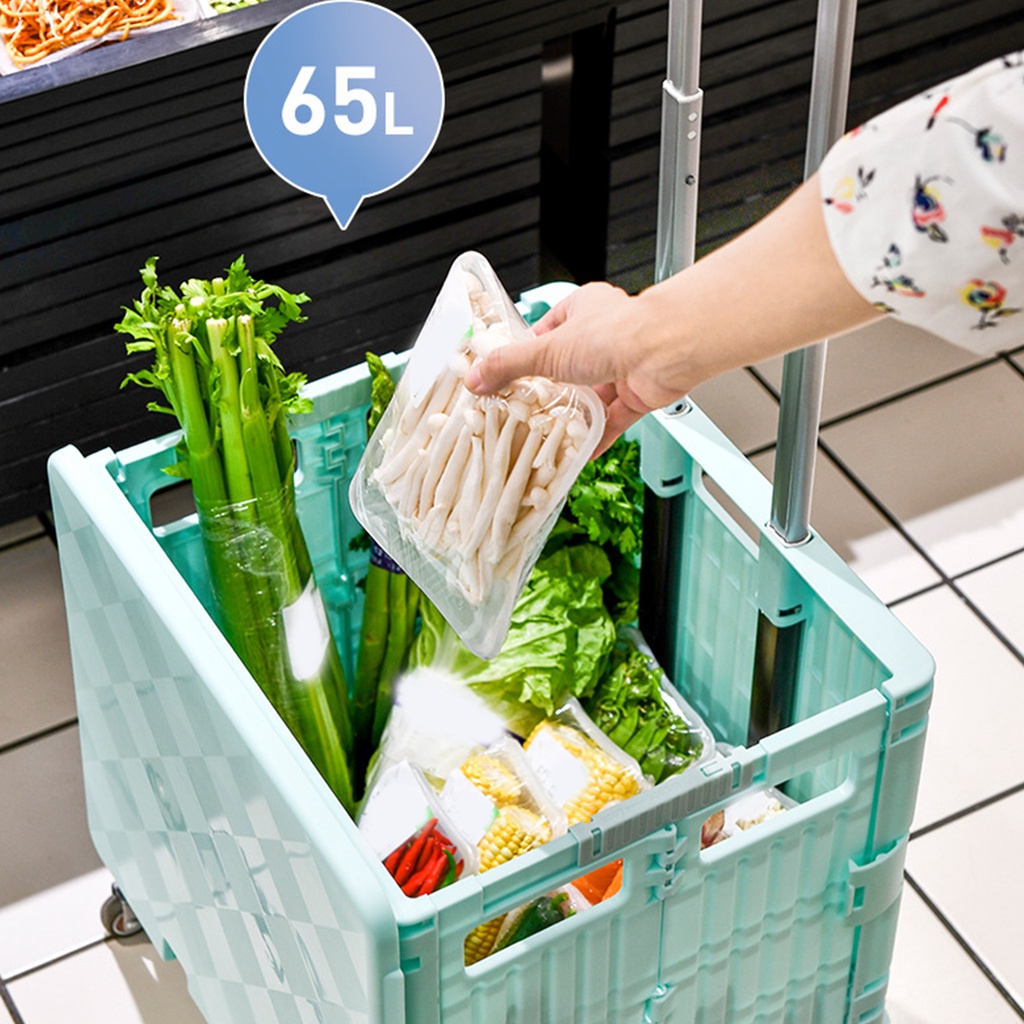 ❤️ Nitrogen071 Xe kéo đi chợ siêu thị  có giỏ gấp gọn đa năng  Giỏ hàng siêu thị có thể gập lại có thể điều chỉnh với bánh xe