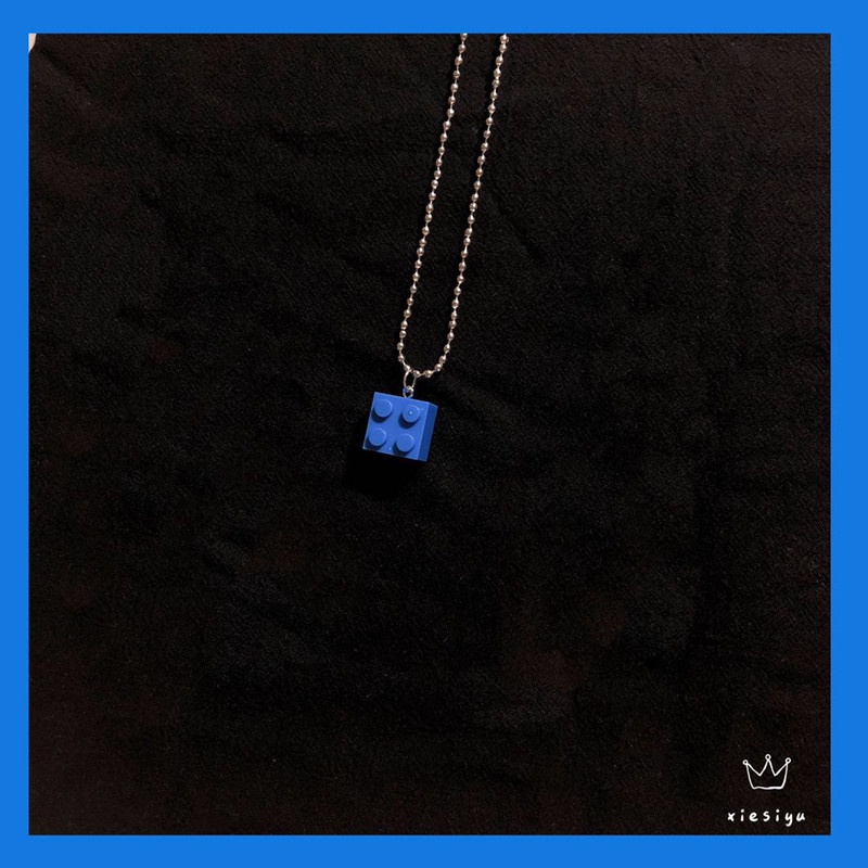Vòng Cổ Mặt Khối LEGO Phong Cách Hàn Quốc Đơn Giản Sáng Tạo Dễ Thương Thời Trang Dành Cho Bạn Nữ