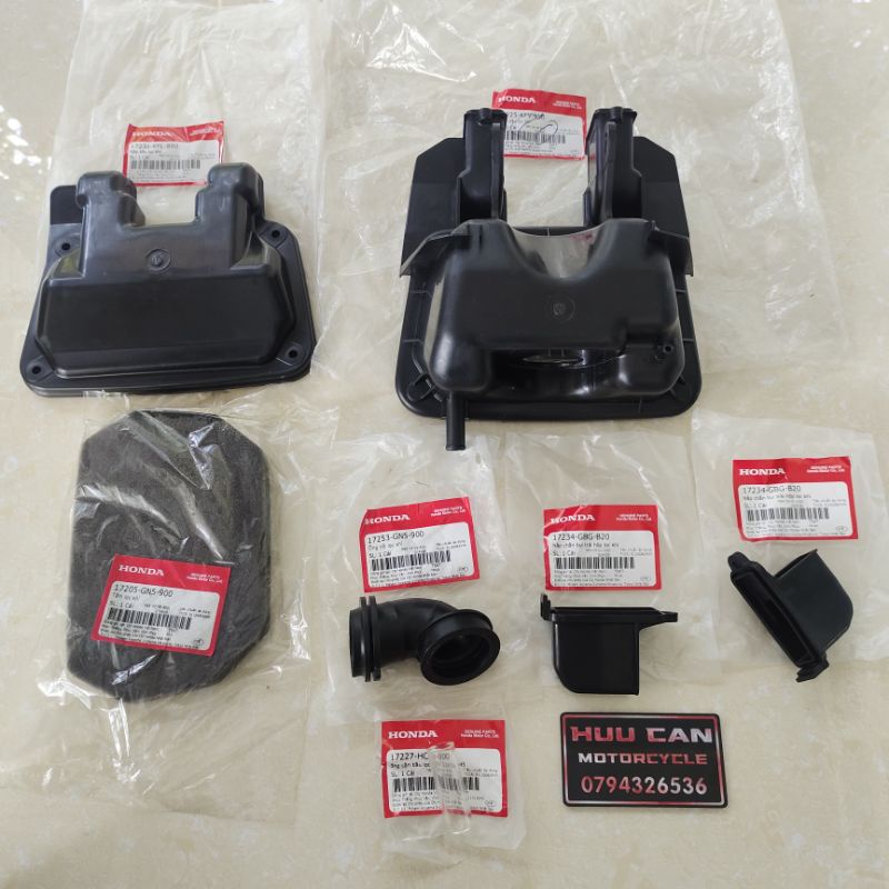 Bộ lọc gió Wave/Dream 100/Wave Thái 110/Future 1 Zin Honda chính hãng