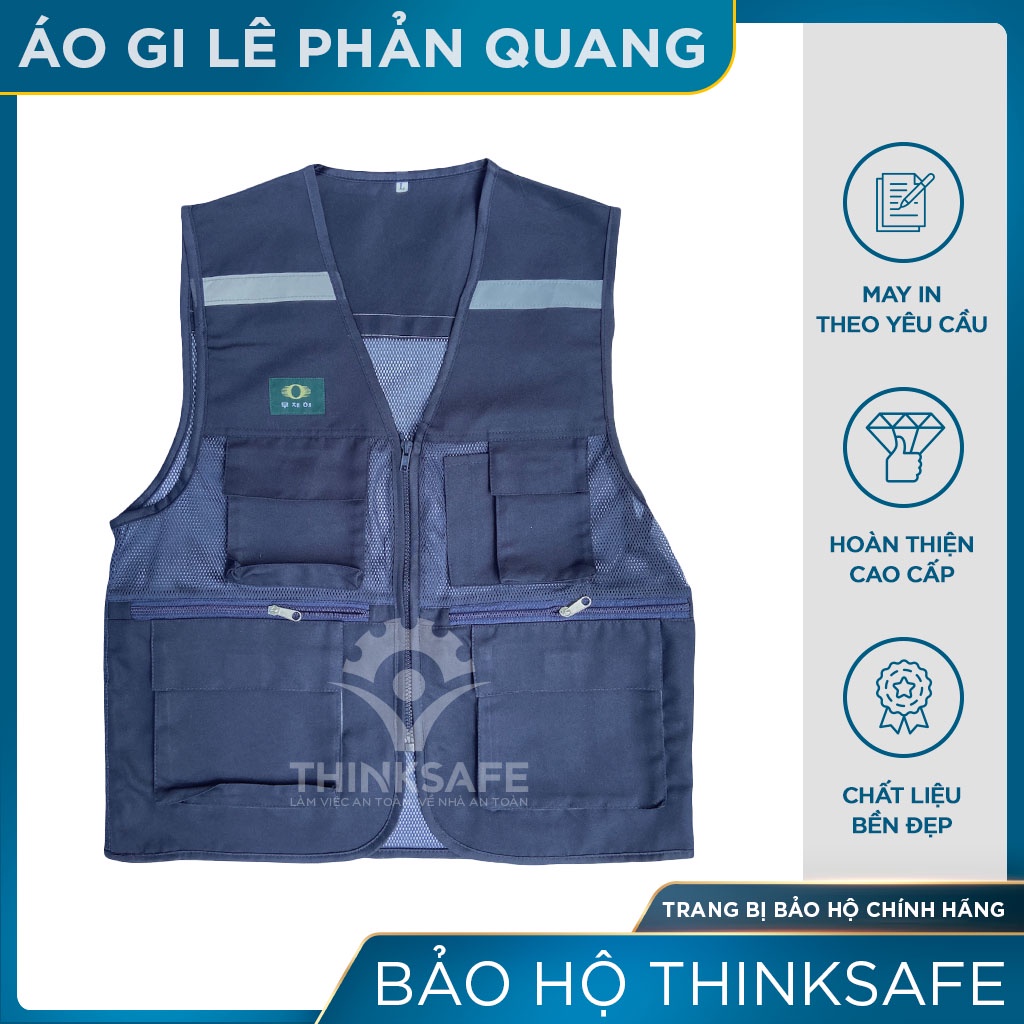 Áo gile , áo phản quang giá rẻ, gi lê cho kỹ sư, áo lưới công nhân, vải Pangrim Hàn Quốc cao cấp bền