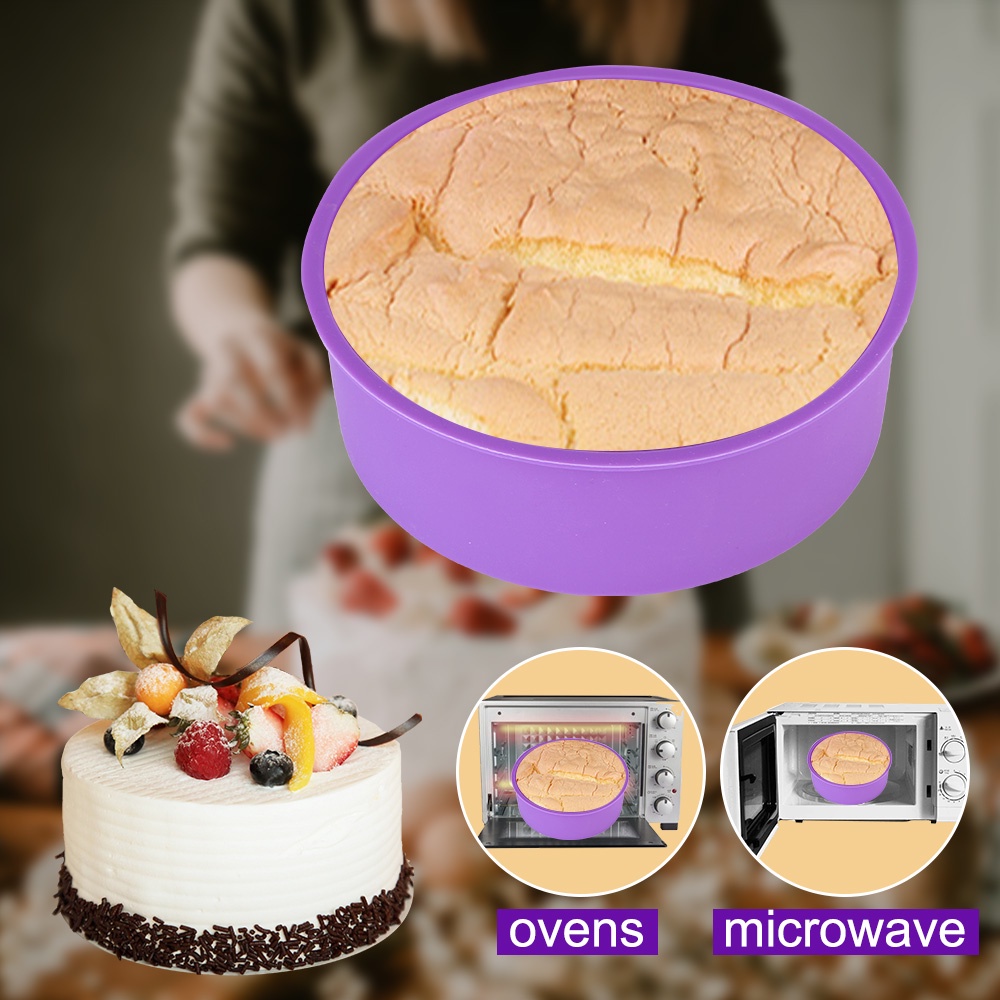 SG - Khuôn silicon hình tròn làm bánh, nướng bánh nhiều cỡ 4inch / 6inch / 8inch