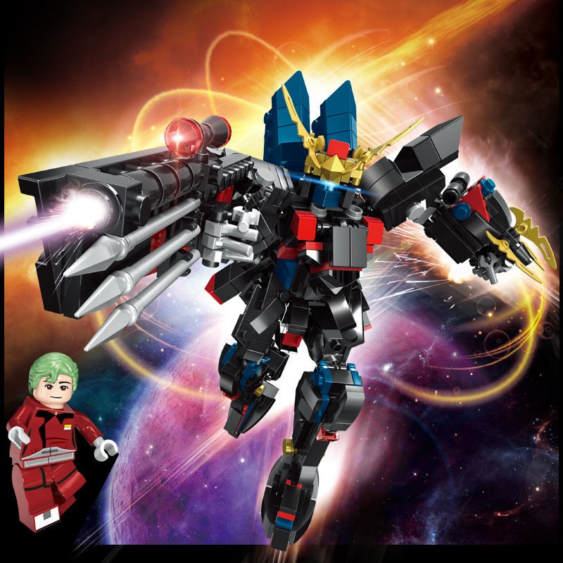 △Mô hình mech rô bốt phiên bản Gundam Q tương thích với bộ lắp ráp Lego khối xây dựng phát triển trí thông minh