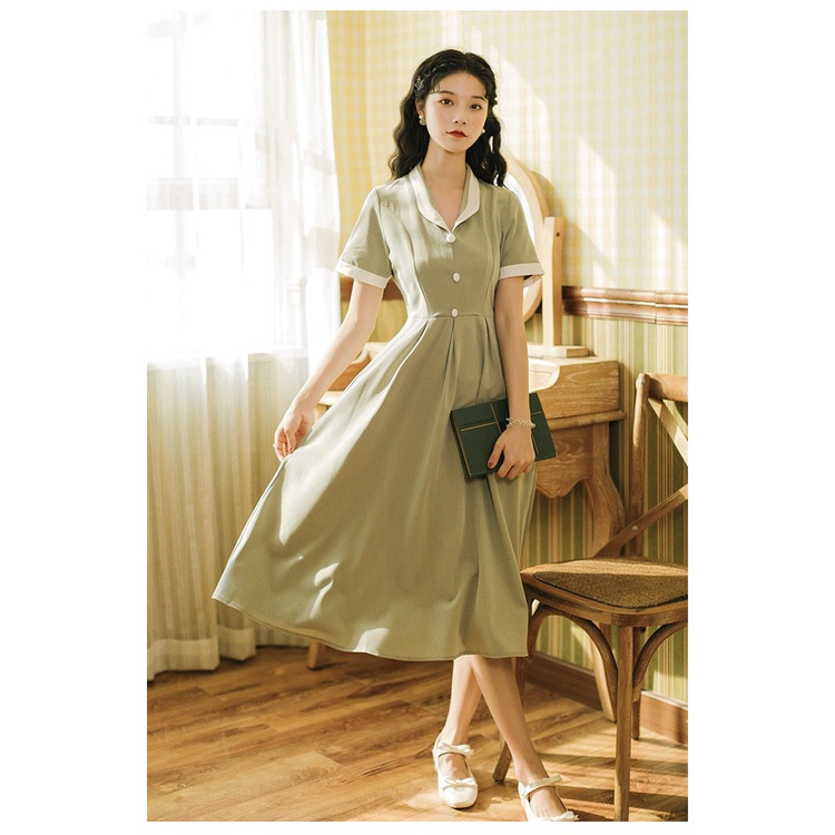Đầm Sơmi Dáng Dài Thiết Kế Đơn Giản Cho Nàng Công Sở