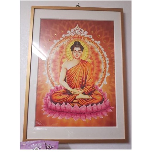 Tranh thêu chữ thập, tranh đính đá Phật Thích Ca Mâu Ni LV3433 (50 x 70cm), VS482 (60 x 80 cm)