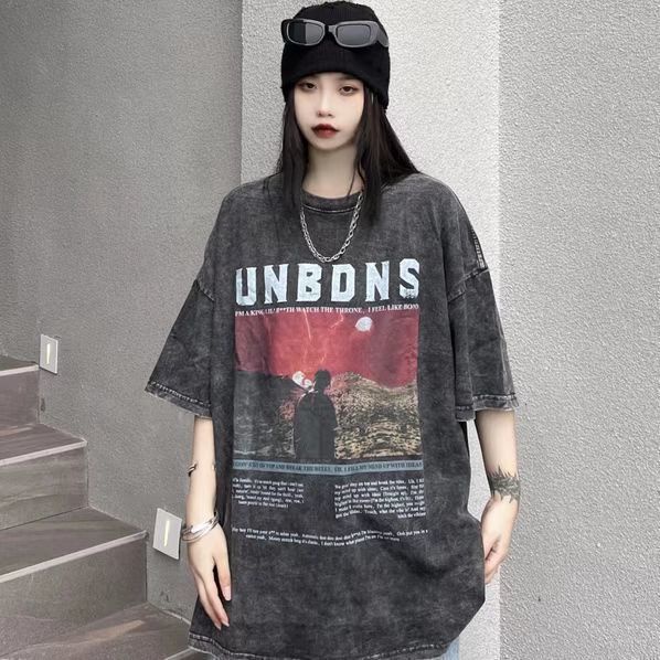 Áo Thun Tay Ngắn Dáng Rộng In Hình Chân Dung Phong Cách Hip Hop Thời Trang Mùa Hè Cho Nam Và Nữ