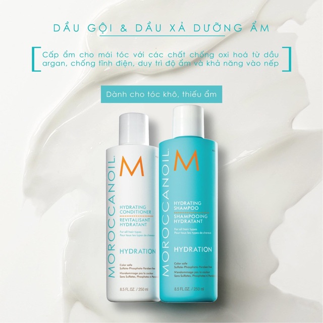 GỘI XẢ MOROCCANOIL PHỤC HỔI ĐỘ ẨM 500ml