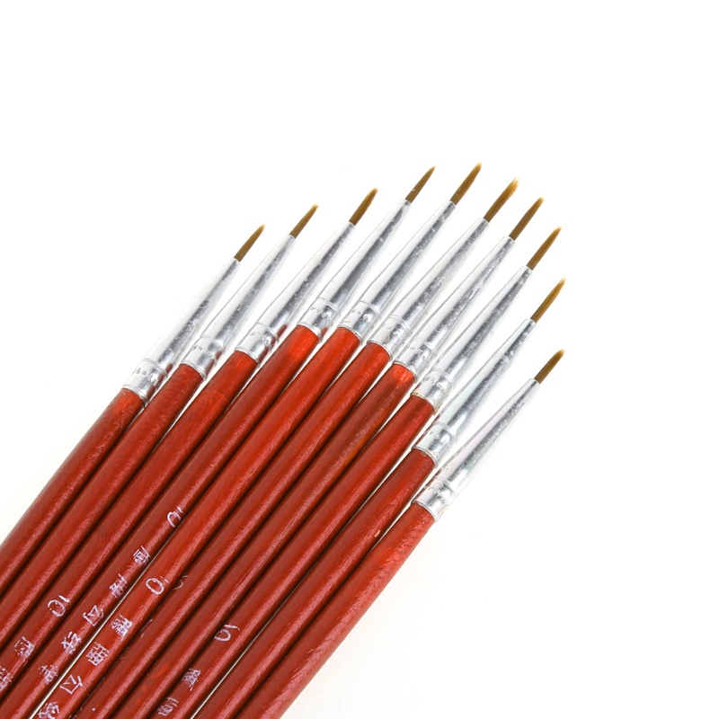 Set 10 Cọ Vẽ Màu Nước Sợi Nylon Chất Lượng Cao