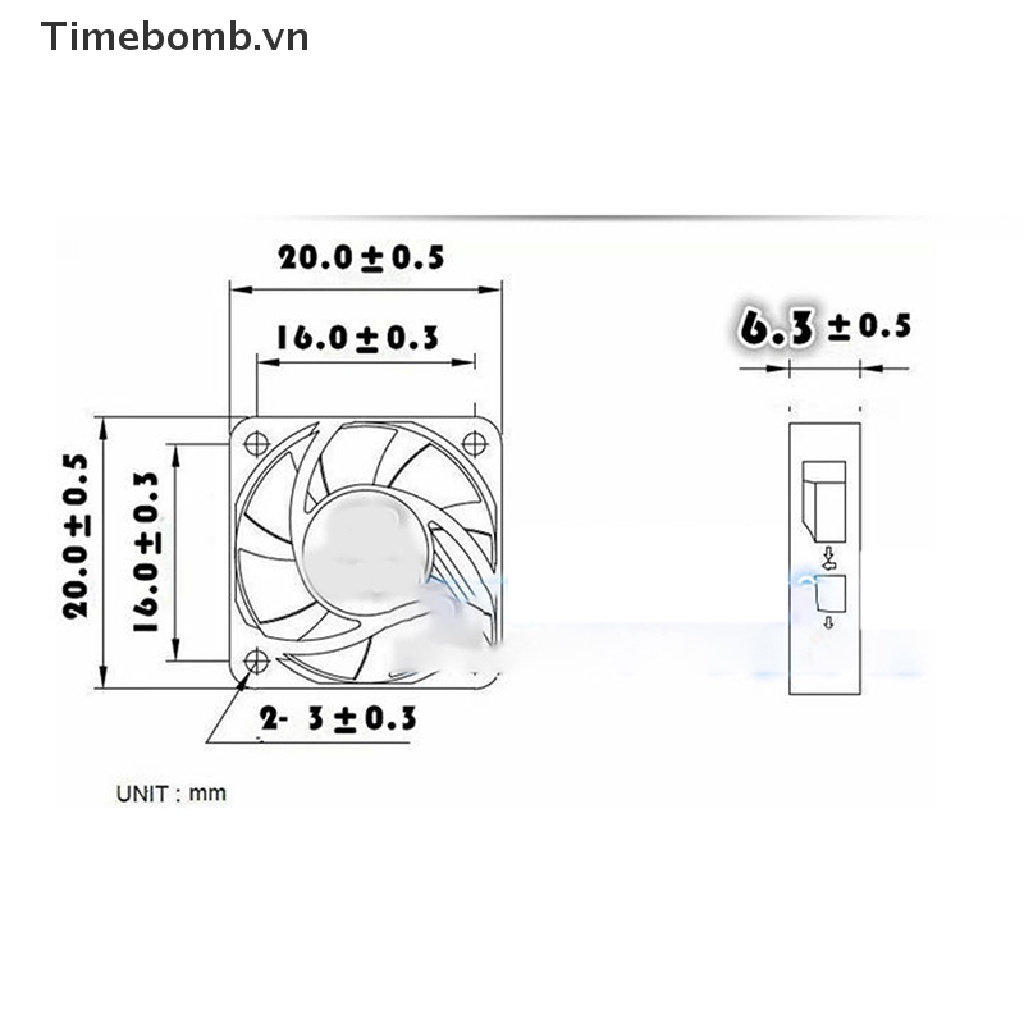 Quạt Tản Nhiệt 2 Dây 2006 5v12v 2CM 20MM 10000RPM Siêu Mỏng Tiện Dụng