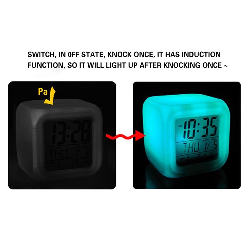 Alarm Clock Wake Up Easy Setting Digital Alarm with Snooze Bedside Clock Handheld Sized Clocks