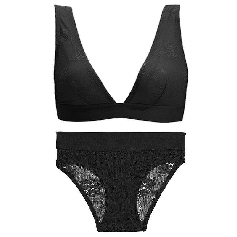 Bộ đồ lót ren hoa CUTEBYTE hỗ trợ nâng ngực dễ thương cho nữ