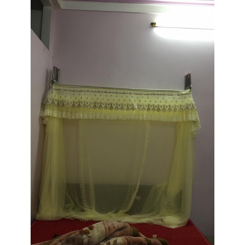 MÀN KHUNG VOAN LẠNH XẾP GỌN CỰC ĐẸP HÀNG VIỆT NAM TẶNG NƠ BUỘC-TRỌN BỘ | BigBuy360 - bigbuy360.vn