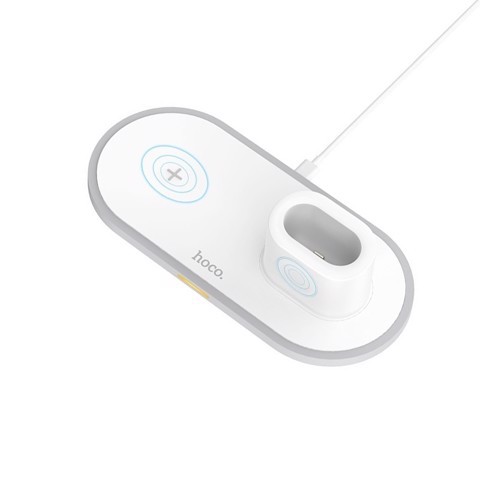 Đế sạc không dây sạc nhanh Qi đa năng 3 in 1 hoco cw21 10W - sạc không dây iphone apple watch  airpods - vienthonghn