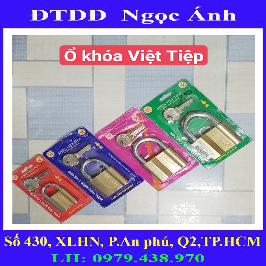 Ổ khóa Việt Tiệp 4cm, 5cm, 6cm, 7cm (Khóa treo  đồng) Hàng Việt Nam chất lượng cao