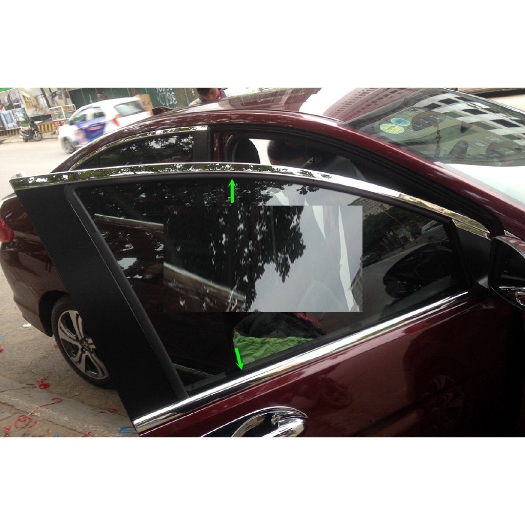 Nẹp chân và viền cong kính xe ô tô, xe hơi Honda City 2015-2020