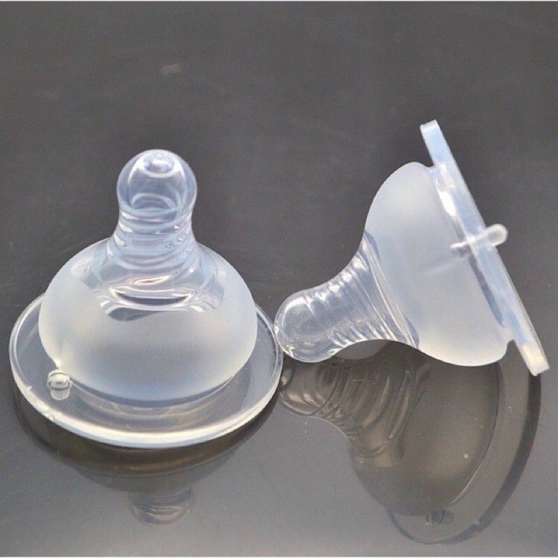 Núm Ti Silicon Siêu Mềm Thay Thế Bình Sữa Cổ Rộng, Cổ Hẹp
