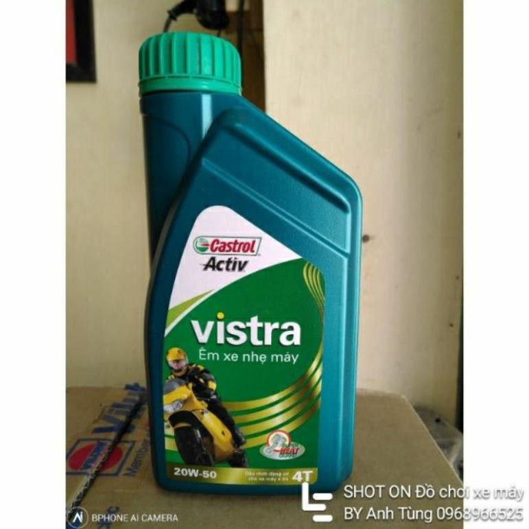 dầu nhớt xe số castrol vistra 20w50