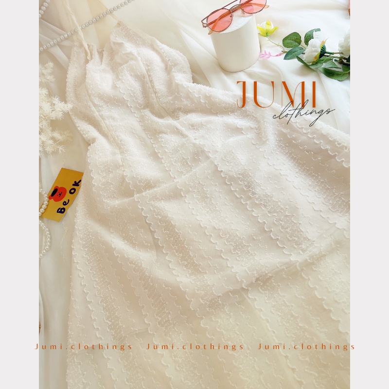 Đầm yếm đầm hở lưng buộc nơ, váy yếm hở lưng 2 lớp có mút ngực | BigBuy360 - bigbuy360.vn