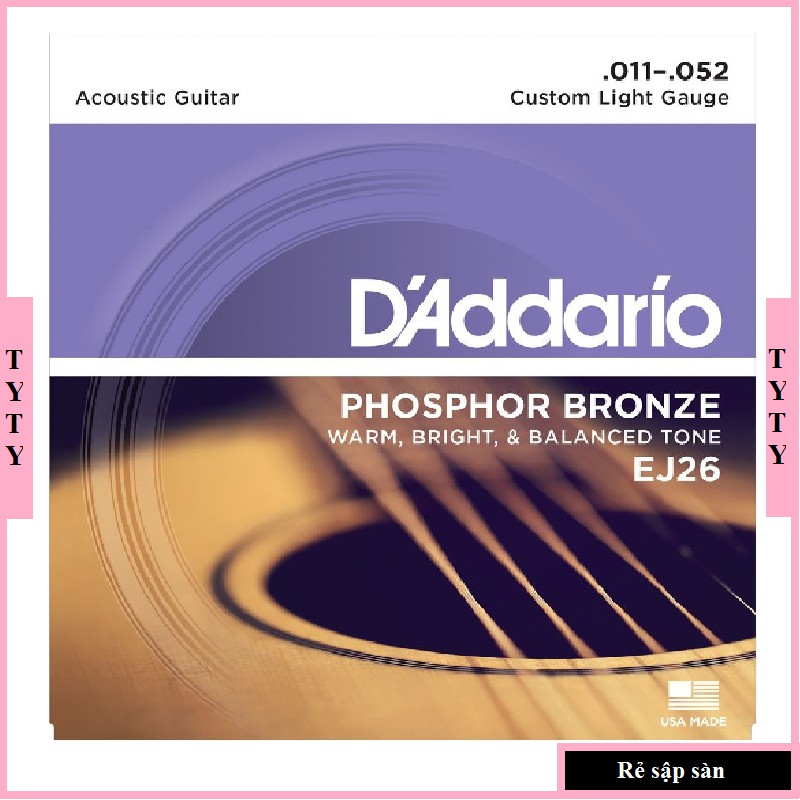 Dây đàn guitar acoustic Daddario EJ26 size 11 TYTY99000