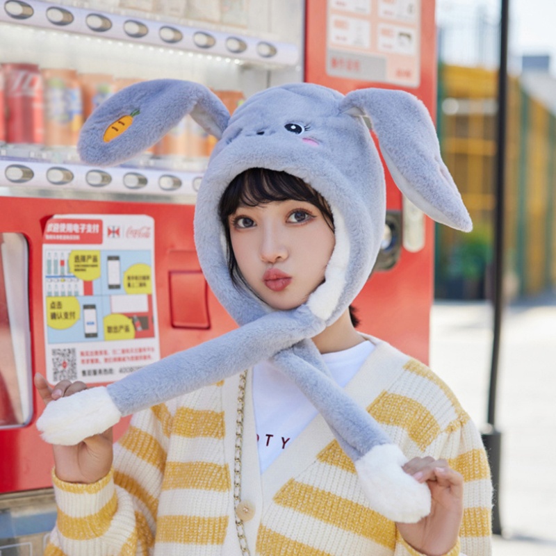 Mũ Trùm Đầu Giữ Ấm Mùa Đông Thiết Kế Hình Động Vật Dễ Thương Dành Cho Nữ
