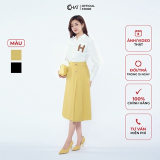 Chân Váy 𝐂𝐂𝐇𝐀𝐓 Dáng Chữ A 4 Cúc 2 Màu Phong Cách Trẻ Trung Thanh Lịch 12CDS2017AT
