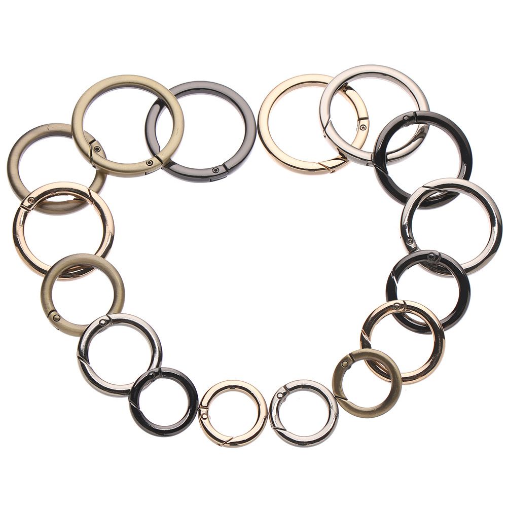 Vòng khóa hình tròn bằng hợp kim kẽm chắc chắn 19 / 25 / 32 / 38mm dùng mở rộng dây đeo túi