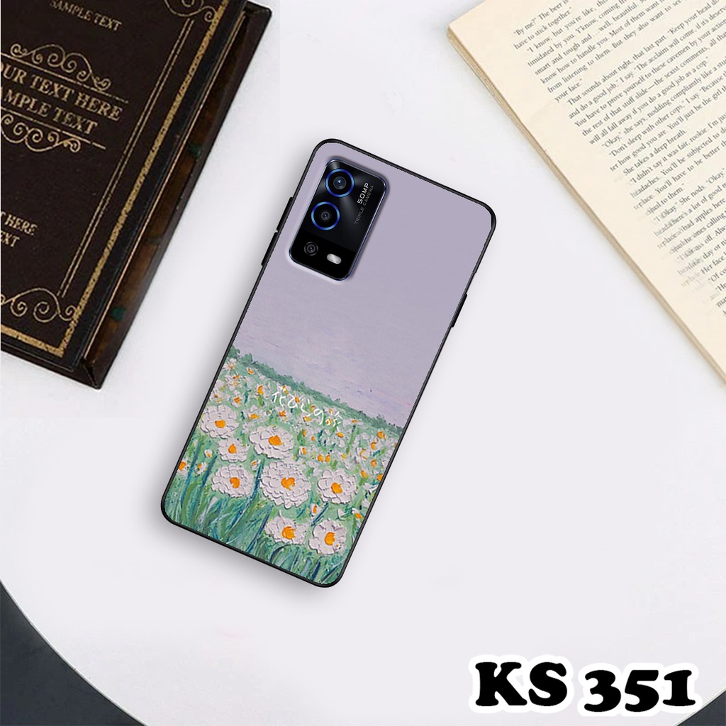 Ốp lưng Oppo A55 - Oppo A55 5G - Oppo A55s - Ốp in hình Cánh đồng hoa - Chất liệu TPU siêu bền