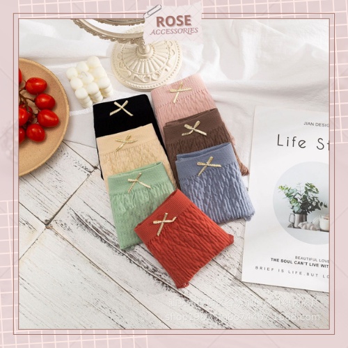 Quần lót cotton nhăn viền ren gợi cảm mềm mại kháng khuẩn Rose Accessories QL08