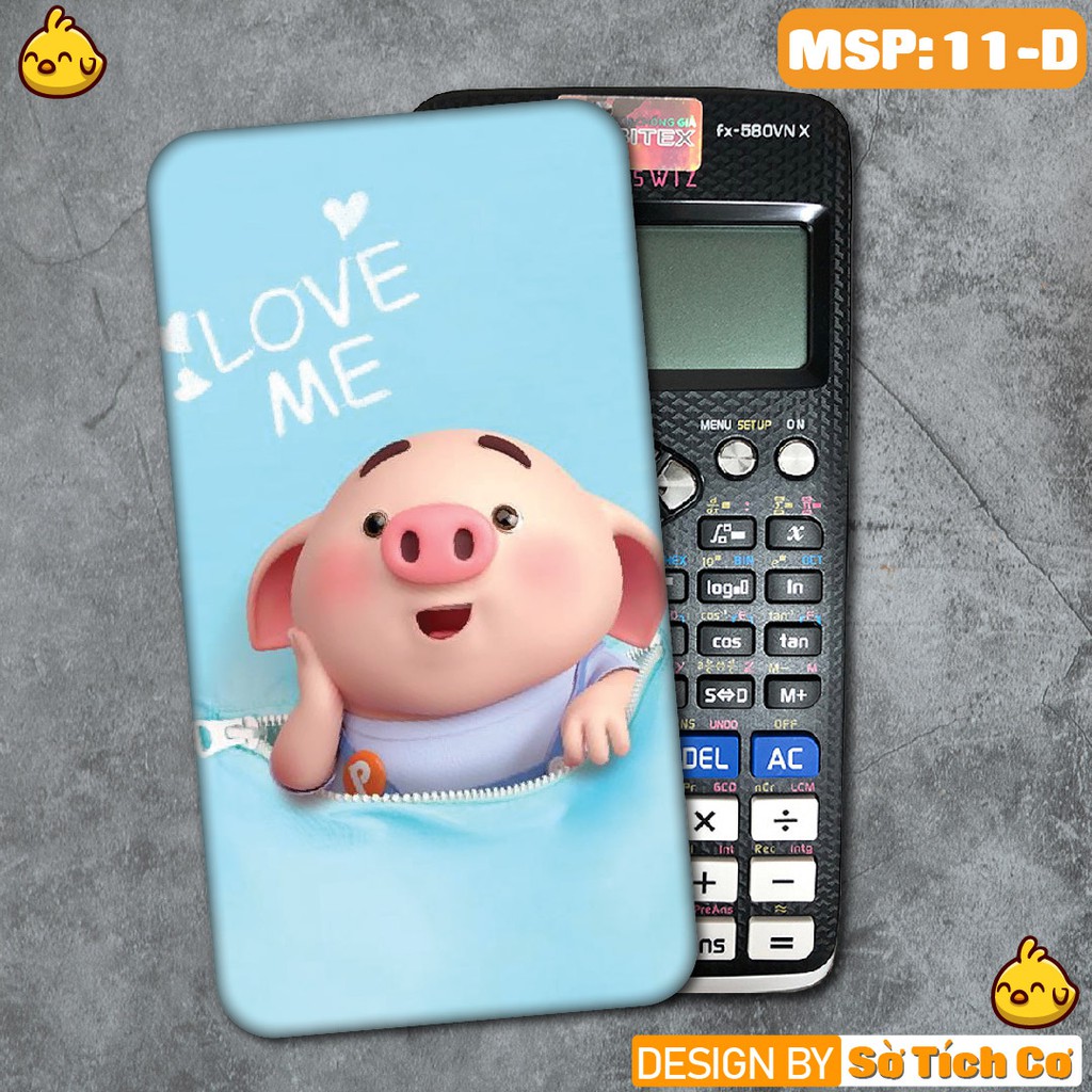 Miếng decal dán máy tính Casio bỏ túi FX500 FX570 FX580 - 570ES 570EX 680EX hình Heo Dễ Thương MSP: MT11