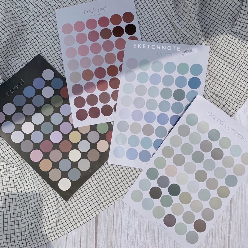 Sticker dán Nhãn dán tròn họa tiết ST031